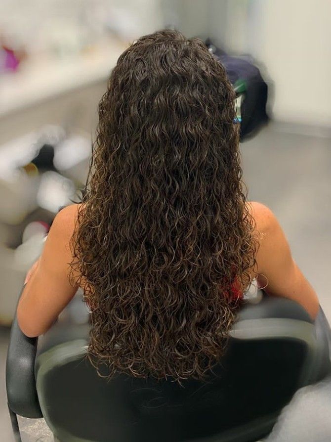 Permanente largo elegante